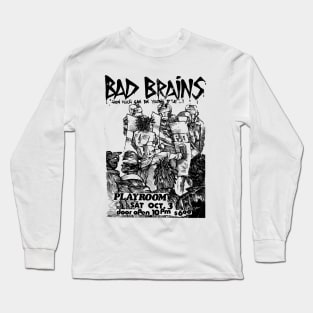 Bad Brains Punk Flyer Long Sleeve T-Shirt